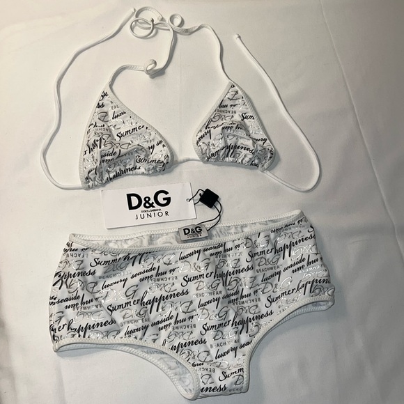 Dolce & Gabbana Junior Sz 14-L Two Piece Bikini Bathing Suit - New with Tags - Picture 1 of 6